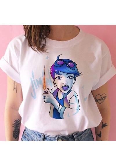 Noıssey Kırmızı Etiket Gala Bangtan Boys T Shirt Kadın Kore Tarzı Kpop Tshirt Mod38 17613 Beyaz