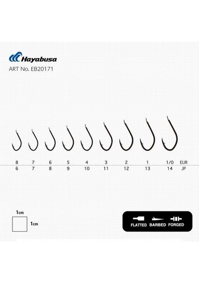 Hayabusa Hsna 201 Kısa Pa La Olta İğnesi 15li Paket Black Nikel Standart - 1-0