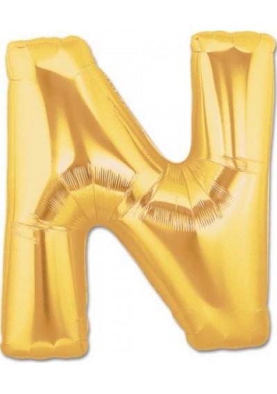 N - 522 - Harf Folyo Balon Altın Renk - Csmo-tex - 40 İnç