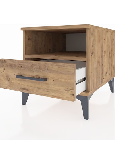 Kronos Komodin Tek Raflı Tek Çekmeceli 44x59x48 Çam-çam Çam