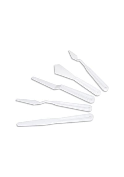 Plastik Spatula Seti, 5 Li Spatul, Akrilik Boya, Yağlı Boya, Hobi