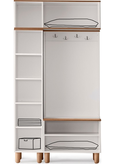 Mango Mdf Portmanto Krem - Meşe