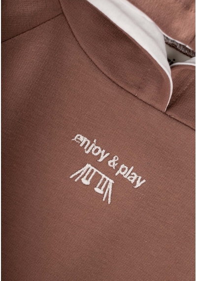 Cigit Kapşonlu Sweatshirt Takım 1-5 Yaş A.kahve A.Kahverengi
