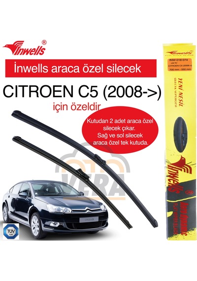 Cıtroen C5 2008- İnwells Araca Özel Silecek Takımı Inw018074
