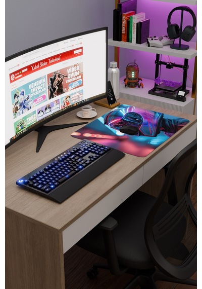 Motorsiklet Kaymaz Dikişli Kauçuk Oyuncu Mousepad V5 - 48x40 Xl Gaming Mouse Pad Fare Altlığı