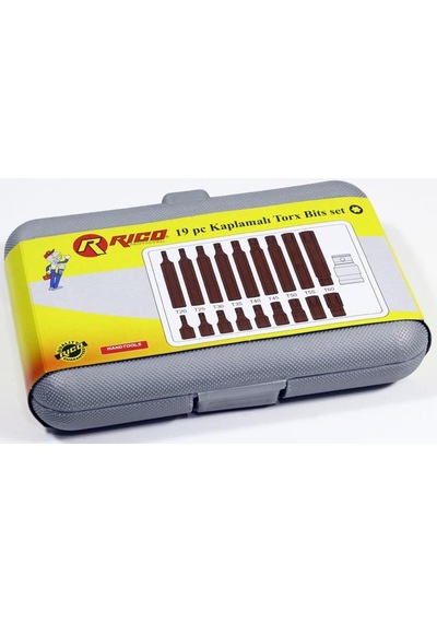 Rico 005-kk0003 Kaplamalı Delikli Torx Bits Seti Takımı 19 Parça