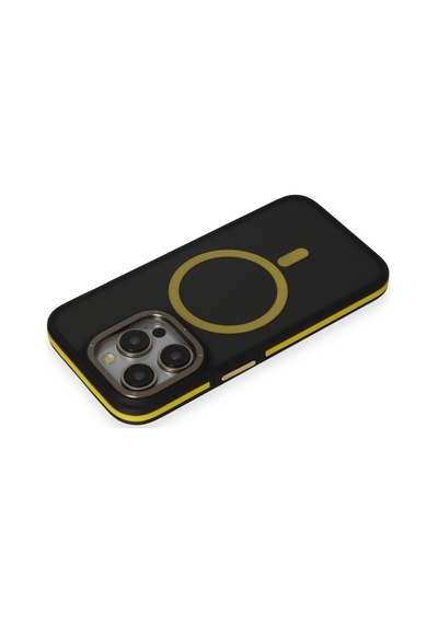 Joko Apple iPhone Uyumlu  14 Pro Uyumlu Kılıf Rocky Magsafe Kapak - Siyah-sarı