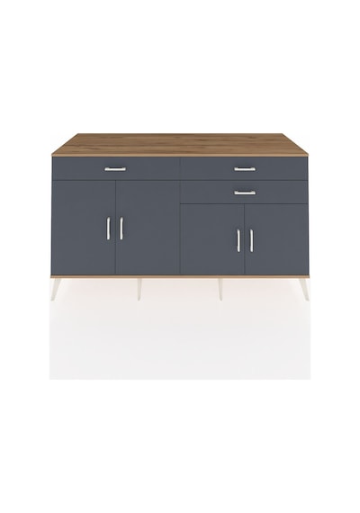 Kronos Konsol 2 Raflı 3 Çekmeceli 4 Kapaklı 176x59x99 Çam-antrasi Çam-antrasit