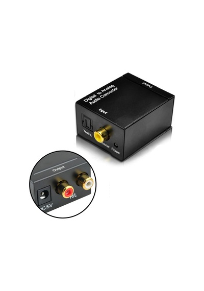 Digital To Analog Stereo Rca Optik Toslink Ses Çevirici Dönüştürücü