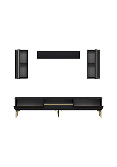 Tvr1898ag - Anka Tvr180 Tv Ünitesi Takım , Tv Sehpası Antrasit-gold 180cm