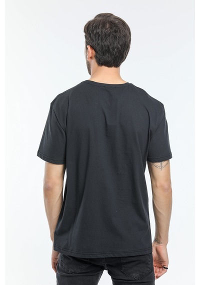 Erkek Bisiklet Yaka Slim Fit Ön Çöp Dikiş Garni Tişort Spr21y01 001