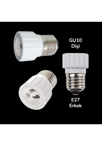Duy Dönüştürücü E27 Erkek Vidalı Gu10 Dişi Ampul Soket Çevirici Adaptör 1 Adet Diğer