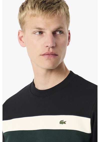 Lacoste Men's Classic Fit Colour-block Fleece Hoodie Organik Pamuk Renk Bloklu Bisiklet Yaka Sweatshirt Siyah Lacoste Men's Classic Fit Colour-block Fleece Hoodie Organik Pamuk Renk Bloklu Bisiklet Yaka Sweatshirt Siyah