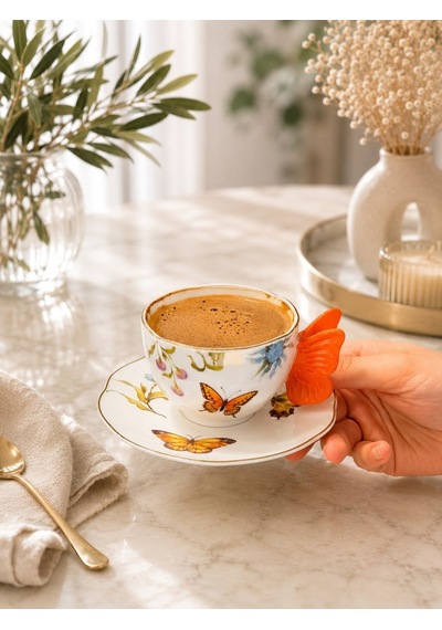 Mikasa Moor Mariposa 6lı Kahve Fincanı Seti 120cc-4855 Çok Renkli
