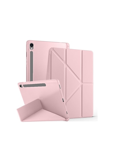 Samsung Uyumlu Galaxy Tab S9 Fe 11 Inc Sm-x610 Üçgen Katlanabilir Kalemlikli Yatay Dikey Standlı Kılıf Kapaklı Kılıf