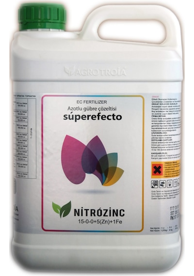 Süperfecto Nitrozinc 15-0-0+5Zn+1Fe 5 L 5 Litre