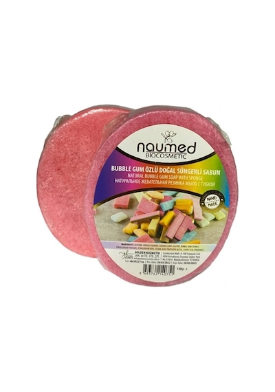 Bubble Gum Özlü Batık Ve Çilek Bacak Onarımına Yardımcı Doğal Süngerli Sabun 130gr Canlandırıcı