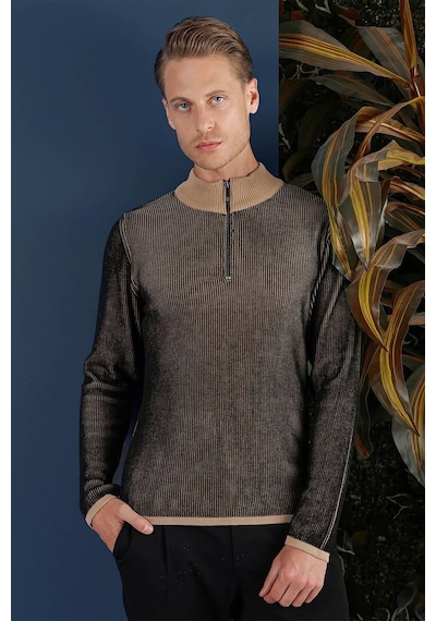 Efor Tr 859 Slim Fit Camel Klasik Triko CAMEL