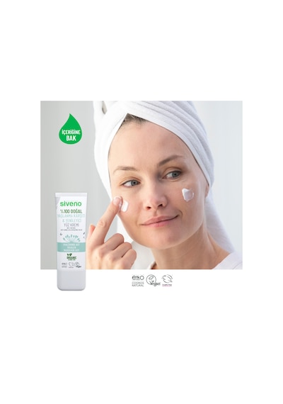 Siveno Doğal Yüz Kremi Hyaluronik Asit Aydınlatıcı Yenileyici Canlandırıcı 30 ML