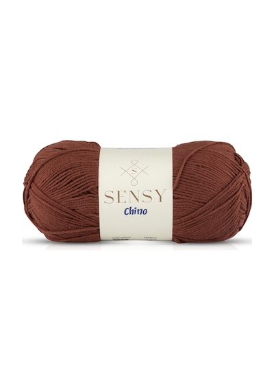 Sensy Chino El Örgü İpi Kazak Bluz Yelek Hırka İpi Tunik Amigurumi İp Kahverengi 100 Gr - 330 M