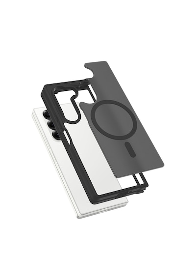 Maks Technology Galaxy Uyumlu Z Fold 6 Kılıf M-safe Şarj Özellikli Kamera Korumalı Mkst Lunex Kapak - Siyah