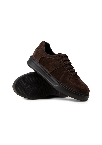 Deery Erkek Kahverengi Hakiki Süet Sneaker Ayakkabı - 02017mkhvp01 Kahverengi