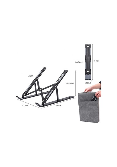 Zore F1 Ayarlanabilir Tablet Laptop Standı Gümüş