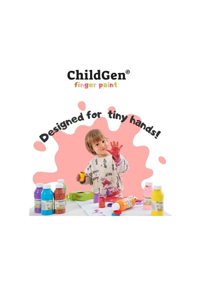 Childgen Yıkanabilir Parmak Boya Seti - Ana Renkler Mavi, Kırmızı Ve Yeşil Genel