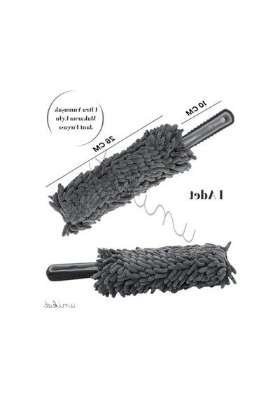 Mikrofiber Jant Temizlik Fırçası, Kalın Makarna Uçlu, Tek Adet