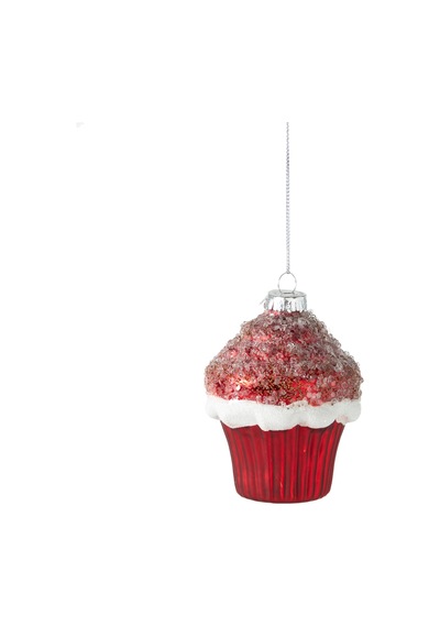 Red Cupcake Ağaç Süsü 10 Cm