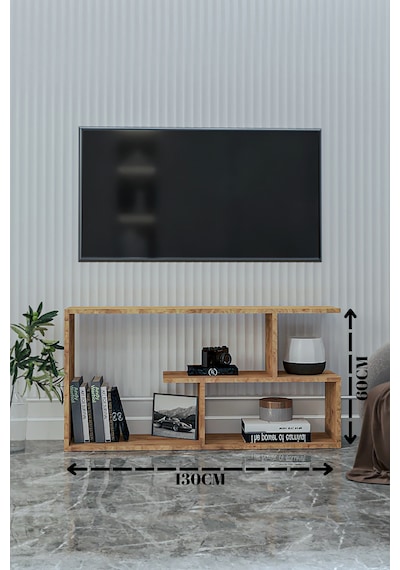 Tv Ünitesi,kitaplık,televizyon Sehpası 130 Cm,atlantik Çam