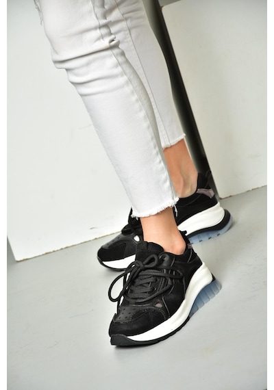 Fox Shoes S973413104 Siyah Kumaş Spor Ayakkabı Sneakers Siyah