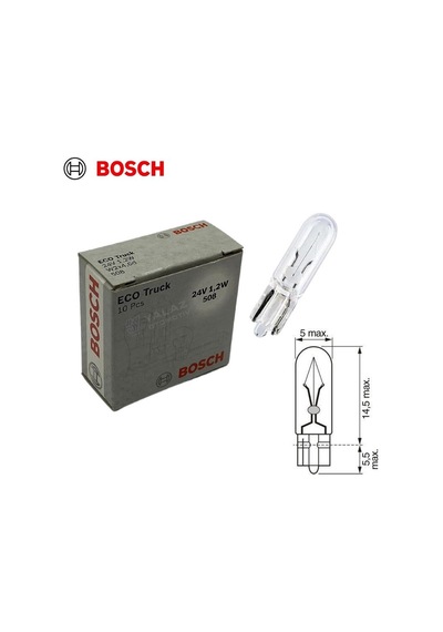 Bosch 24v Dipsiz Ampul T5 1 2w 10 Adet