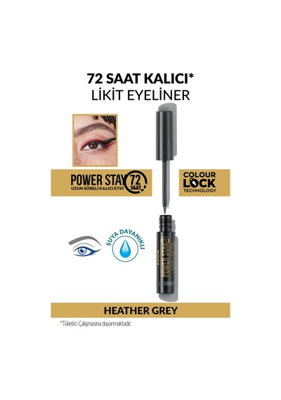 Avon Power Stay Uzun Süre Kalıcı Likit Eyeliner- Heather Grey