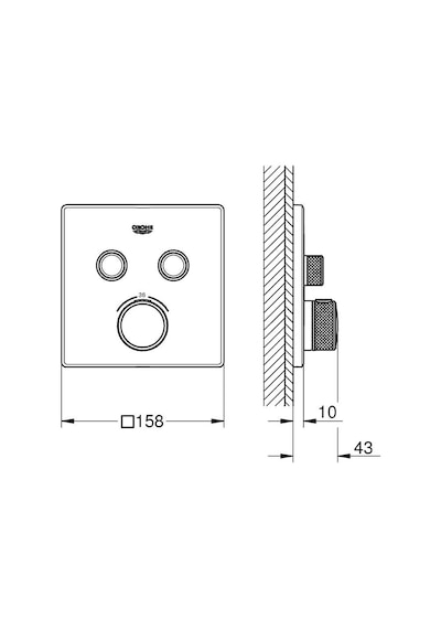 Grohe Smartcontrol Ankastre Termostatik Banyo Bataryası -29124000 Krom