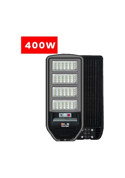 3'lü Paket Dls 400w Güneş Enerjili Solar Sokak Ve Bahçe Lambası, Lifepo4 Bataryalı, Ip66, Hareket Sensörlü, Uzak