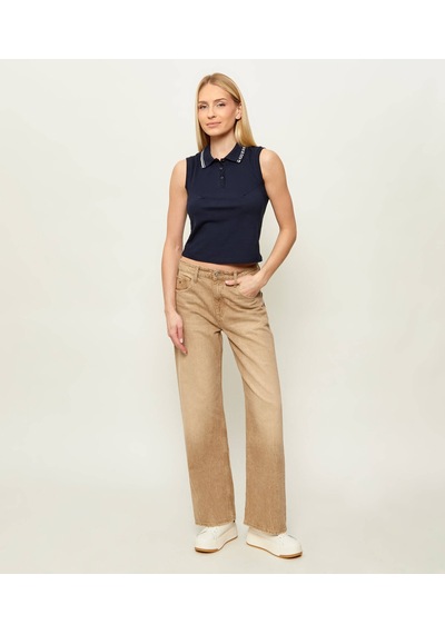 Guess V6gp03k2958 Sarah Kadın Polo Tişört Lacivert