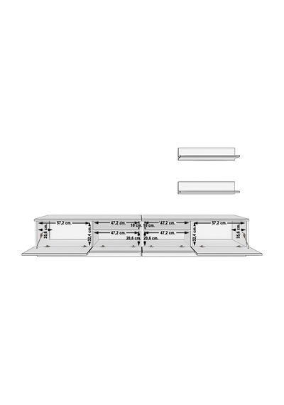 Decoraktiv Trendstyle 220r Slm Tv Ünitesi Tv Sehpası Ceviz