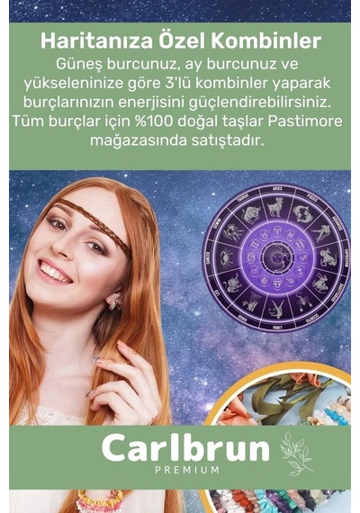 Premium Başak Burcu Enerjisini Yükselten Doğal Taş Bileklik Başak Burçları Burç Unisex Bileklik Çok Renkli