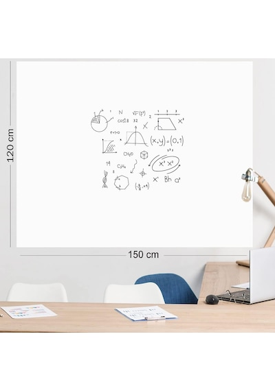 Kağıt Tahta 120x150 Cm Beyaz,1 Alana 1 Hediye, Akıllı Kağıt, Yazı Tahtası Genel