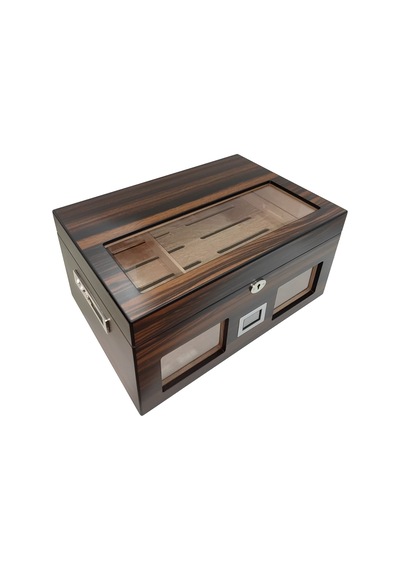 Falconetti Kahve 2 Katlı Camlı Dijital Humidor Puro Kutusu rc59kh