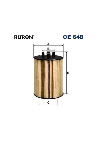 Fıltron Oe648 Yağ Filtresi Astra G-h 98 Corsa B-c-d 96 Merıva 04-10 1.0-1.2-1.4 Xe-xep 650307-650311-9192425