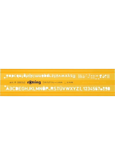 Rotring Yazı Şablonu 4 MM 306 040