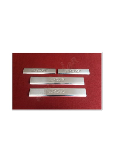 Db Chrome Peugeot 308 Krom Kapı Eşiği Baskı 2007-2013 4 Parça P.Ç