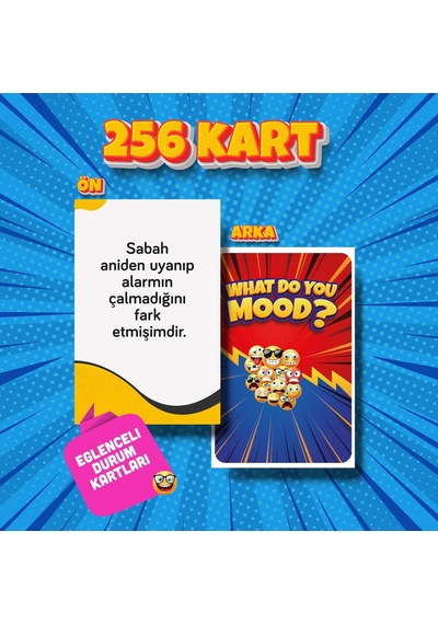 What Do You Mood Moodun Ne - Eğlenceli Grup Arkadaş Aile Kutu Oyunu - Hangisi Mod Moodun Do You Standart