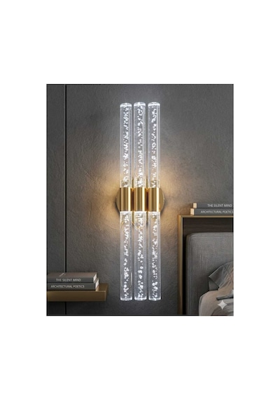 Bubbleflux Trio Large 51 Cm Modern Tasarım Led Aplik - Duvar Lambası - Gold - Elektrikli - Beyaz Led Gold Elektrikli