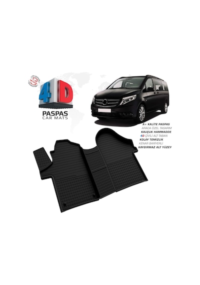 Mercedes Vito W447 4d Araca Özel Havuzlu Kauçuk Paspas 2014 Ve Üzeri