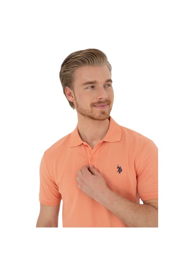 U.S. Polo Assn. Erkek Polo Yaka T-shirt Somon