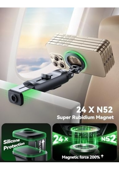 Magsafe Cep Telefonu Tutucu, Uçak, All-in-1 Seyahat Cihazı, 360 Dönebilir, Uzatılabilir Selfie Çubuğu, Tripod Ve Uzaktan Kumandalı, Cep Telefonu Standı, İphone, , Android Akıllı