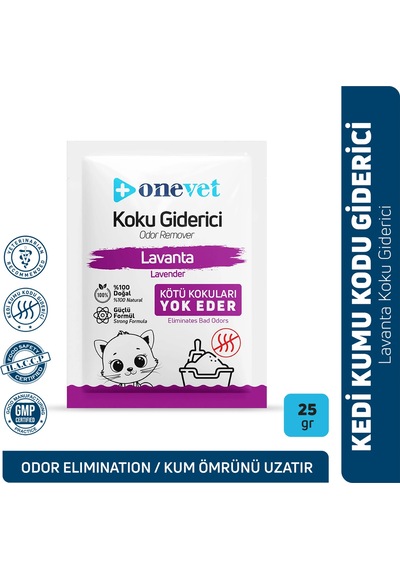 Onevet Kedi Kumu Koku Giderici 15x25 Gr Lavantalı